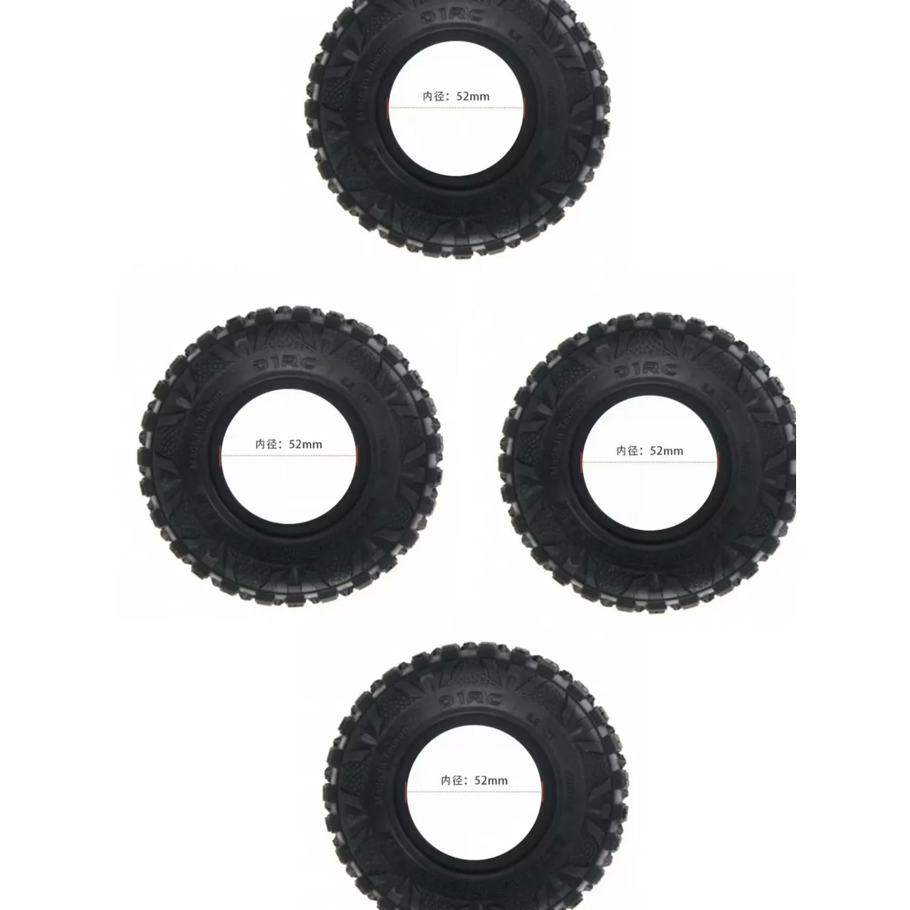 

D1RC 1/10 2.2-inch Tread Climbing Car Tire AXIAL scx10 TRX4 120mm Dragon Claw Tire