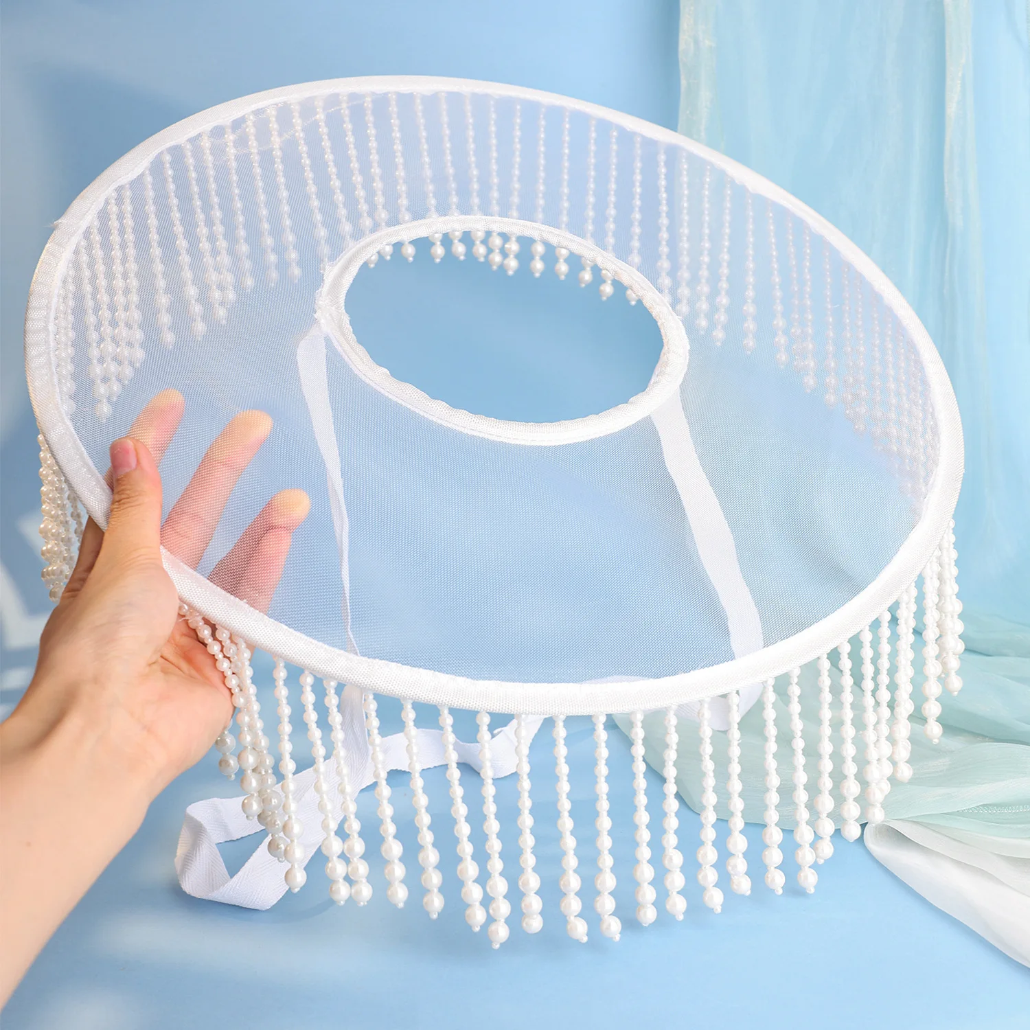 2026 النمط الصيني القديم المبارز زي القديم hanfu الشاش قبعة صور التصوير واقية من الشمس قبعة hanfu ملحق النساء الرجال #3