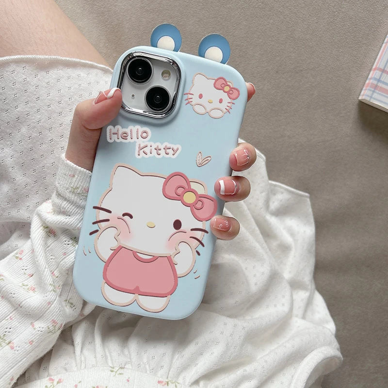 حافظة هالو كيتي ثلاثية الأبعاد لهاتف انفينيكس زيرو 30 4G Hot 40i 30i 40 Pro Note 30 Smart 8 7 6 5 TECNO SPARK GO 2023 2024 2025 20 20C #3