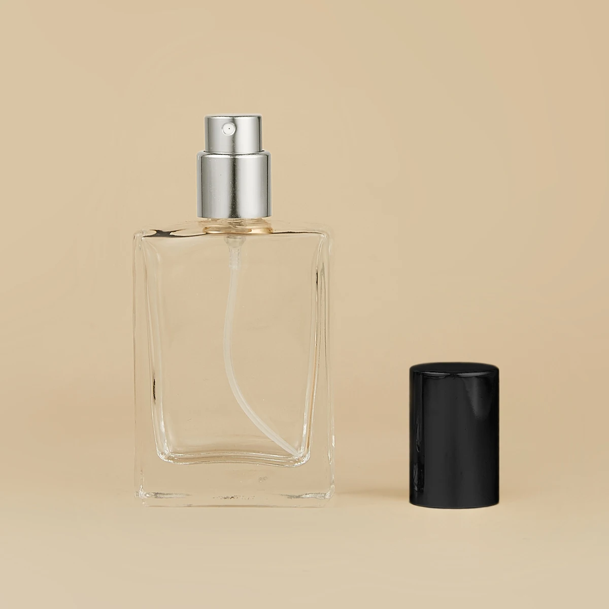 30ml Screw Square Glass Spray Qerfume Dispenser Cosmetic Packaging Empty Bottle Liquid Pressing Sprinkler Perfume Bottle