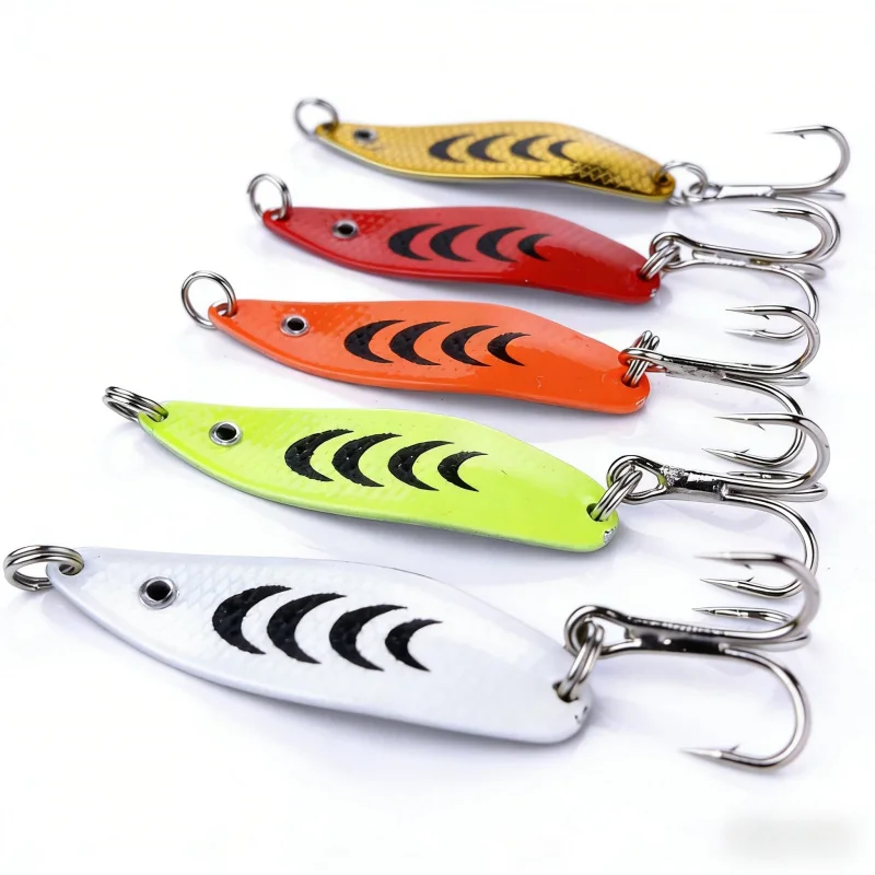 

5PCSMetalvibGlowing Fishing Tackle Sequins5CM/6.8GLure bait set for trout with shiny sequins