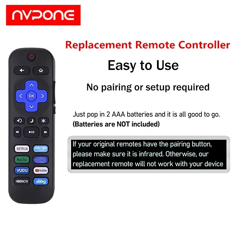 Universal versatile Remote Controller for TCL Roku/Hisense Roku/Onn Roku/Philips Roku TVs Youtube Remote Controller for Roku TV