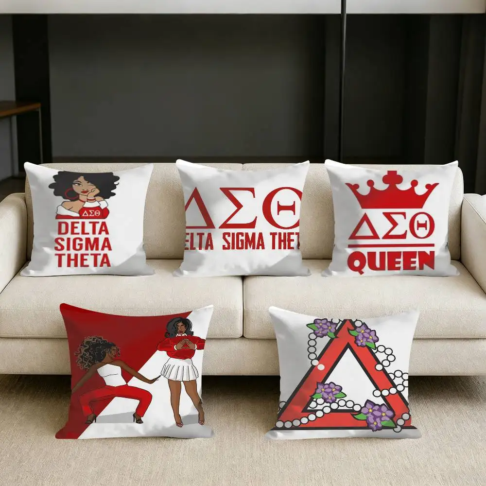 

AEO 1913 D-Delta S-Sigma T-Theta Square Sofa Pillow Cover Solid Color Living Room Home Decor Cushion Case
