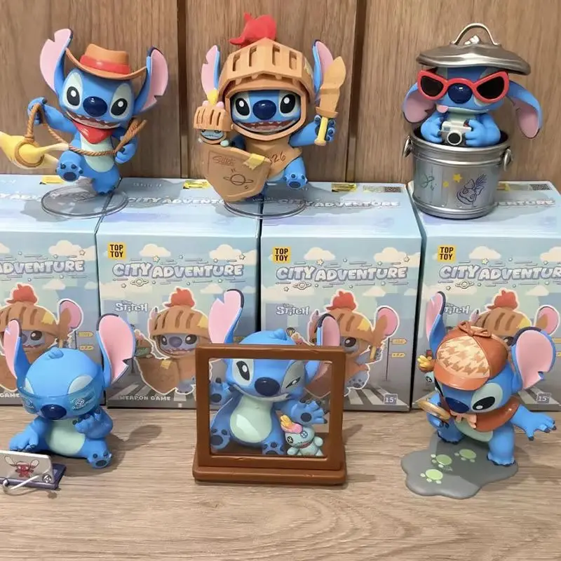 ดิสนีย์ สติทช์ ซิตี้ แอดเวนเจอร์ บลายด์บ็อกซ์-ความประหลาดใจลึกลับ 626 ตุ๊กตาน่ารักเครื่องประดับพีวีซีของขวัญสำหรับตกแต่งเดสก์ท็อปของขวัญวันเกิด