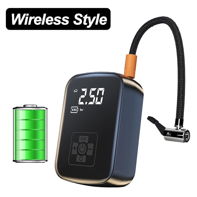 EAFC Portable150PSI autobandenpomp, elektrische pomp voor fiets, motorfiets, voetbal, basketbal Essentiële bandenaccessoires