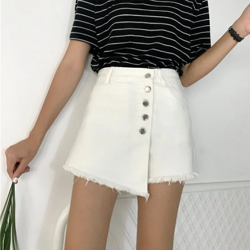 Faldas cortas para Mujer, diseño vaquero, moda sólida, elegante, S-5XL femenina, Vintage, forro de piel, informal, de cintura alta, combina con todo, Faldas para Mujer