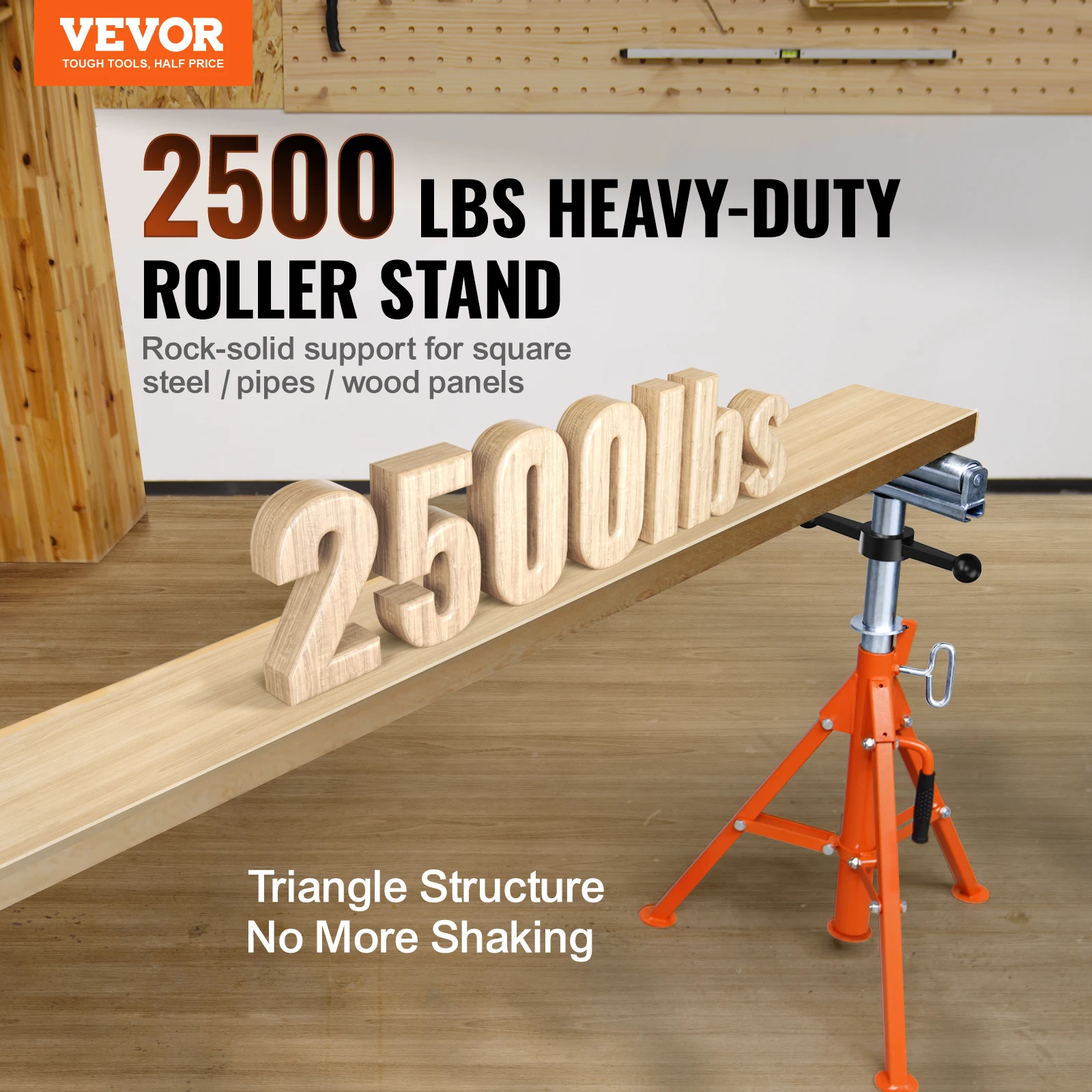 VEVOR Roller Stand Heavy Duty 2500 LBS Load Capacity 27.6\