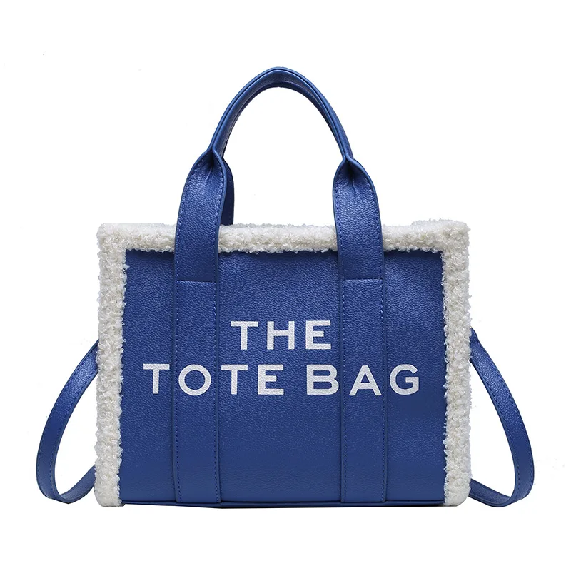 

Tote Bag for Women Winter Designer Lamb Wool PU Fashion Letters Handbags Women's Luxury Shoulder Crossbody Bags Handbag Totes