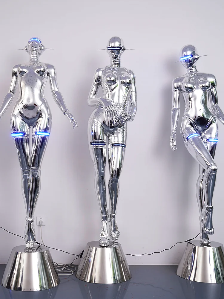 Large scale character sculpture, mechanical goddess trend ornaments