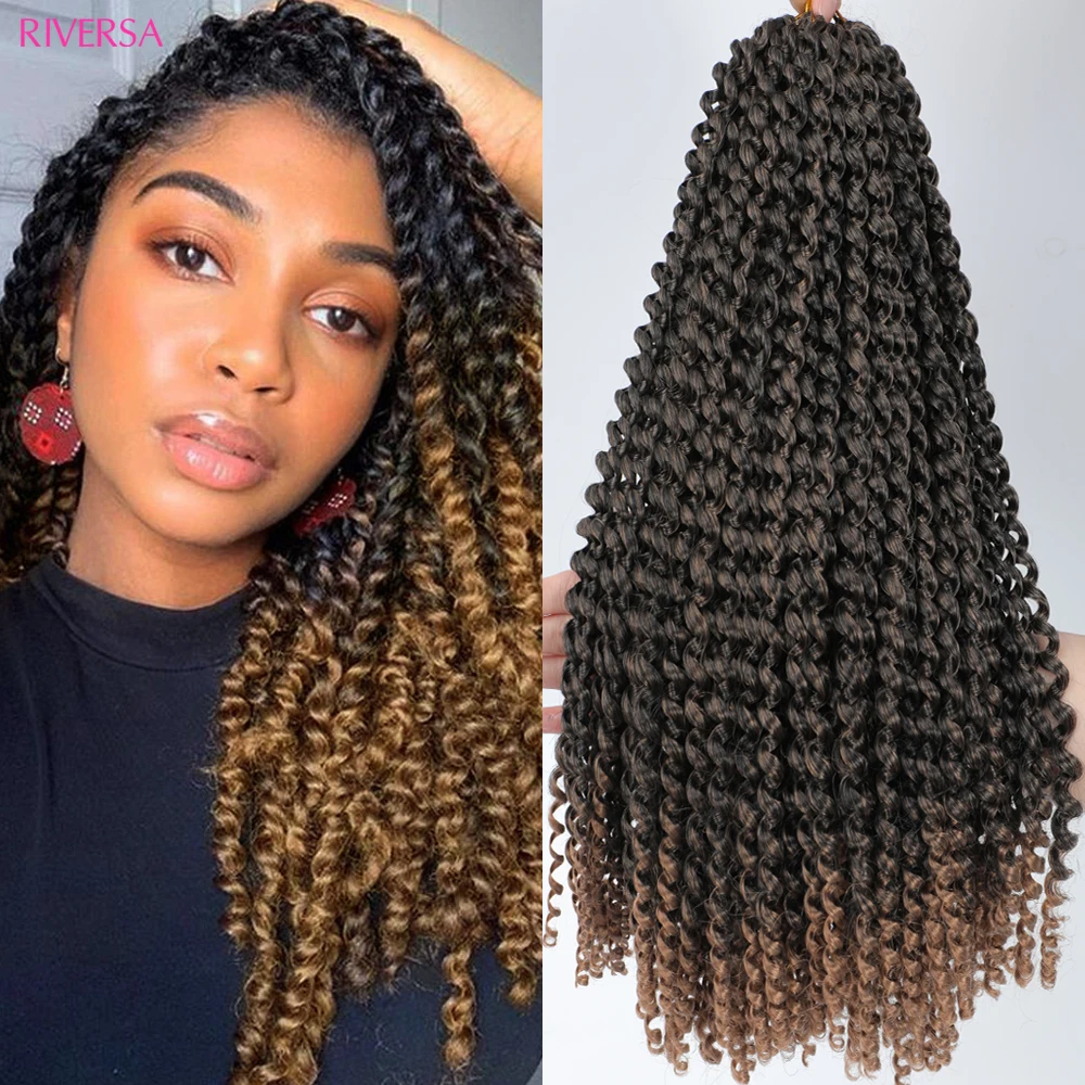 

Вязаные крючком косы Passion Twist 18 дюймов Волосы с волнистой водой, связанные крючком для чернокожих женщин Плетение волос в стиле бохо для волос-бабочек из искусственного локона