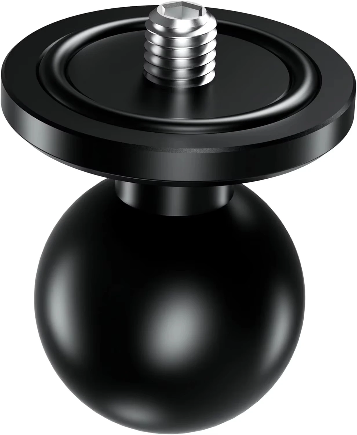 Adaptateur boule en alliage d'aluminium 1 'avec goujon fileté 1/4 "-20 pour caméra d'action et caméscope Compatible avec les supports RAM taille B Double