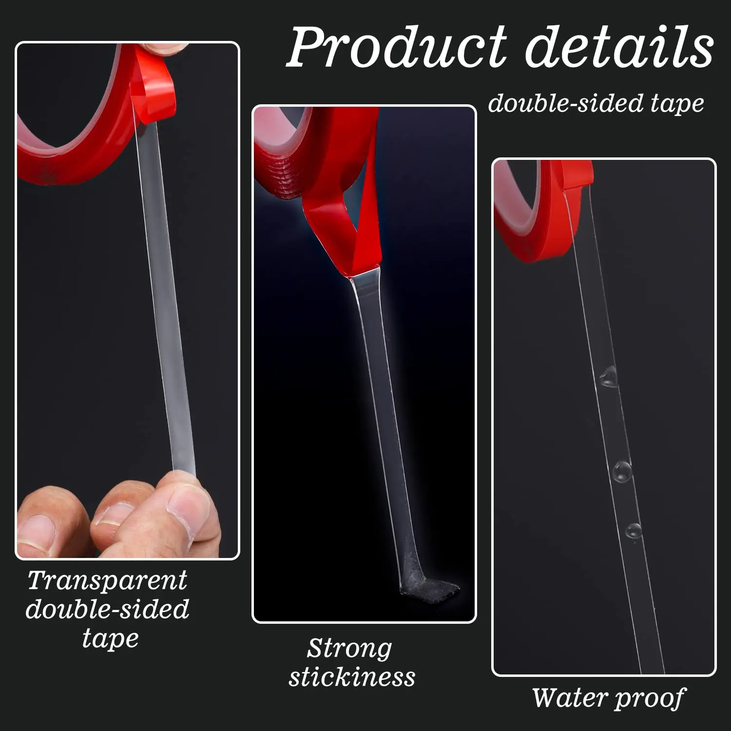 

Duty Double-Sided Transparent Nano Glue, Removable (No Residue), Self-Adhesive for RGB/COB/NeoPixel Lights, No Extra Glue Needed