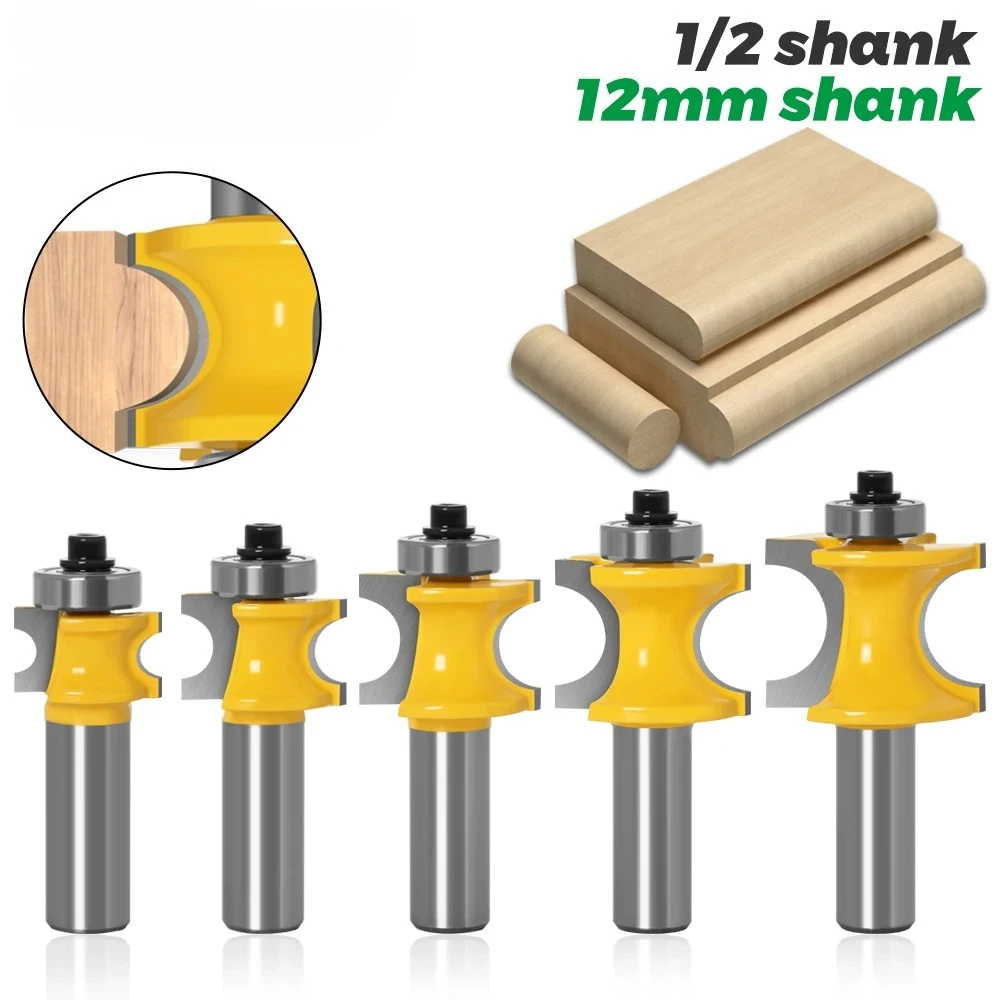 

Набор фрез для обработки дерева с твердосплавными напайками C3, 1-5 шт., хвостовик 1/2 дюйма (12 мм)