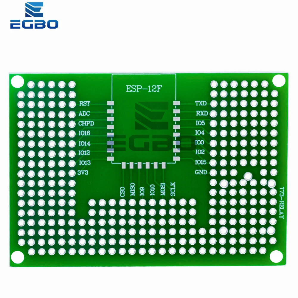 Universal 50x70mm Double-Sided Protoshield Breadboard Stable for ESP8266 (ESP-12F/12E) and ESP32/ESP32S Development