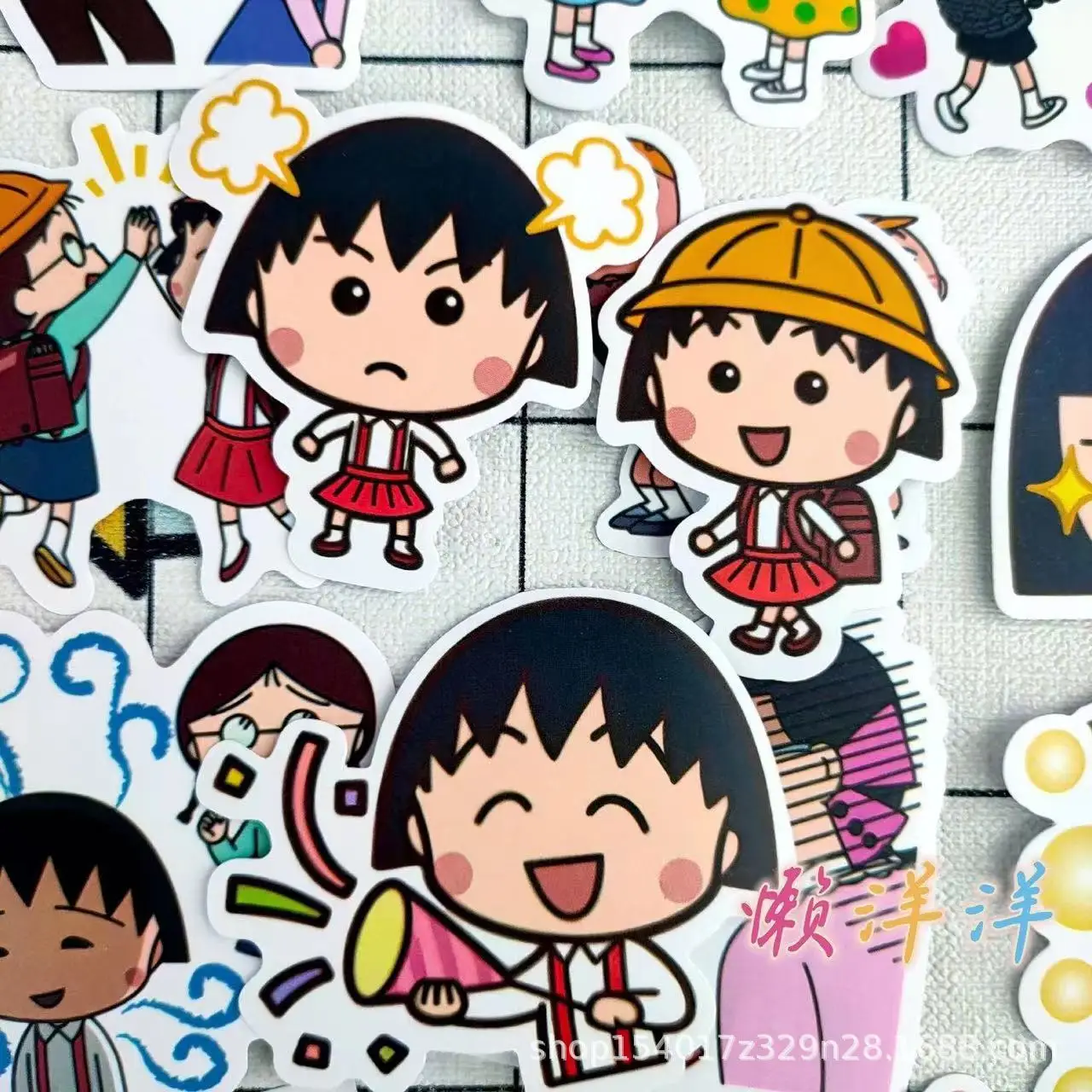 50pcs Chibi Maruko-chan Cute Graffiti Sticker Luggage Scooter Notebook Cartoon Decorative Stickers