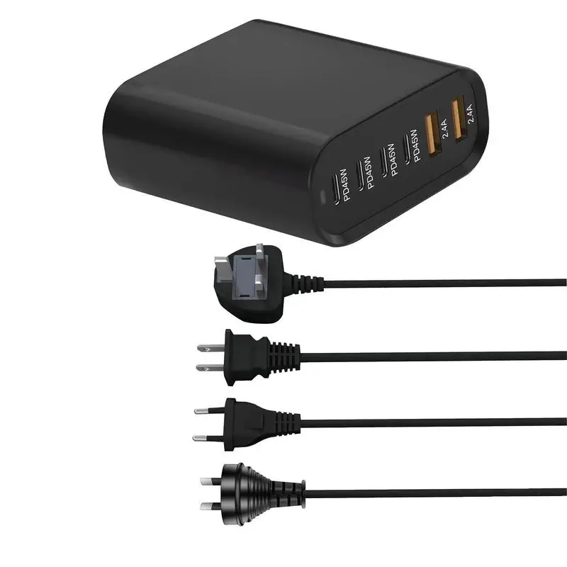 Stacjonarna stacja ładująca USB C 6-portowa stacja ładująca USB 200 W Wieloportowy koncentrator ładowania USB Super szybki, wielofunkcyjny