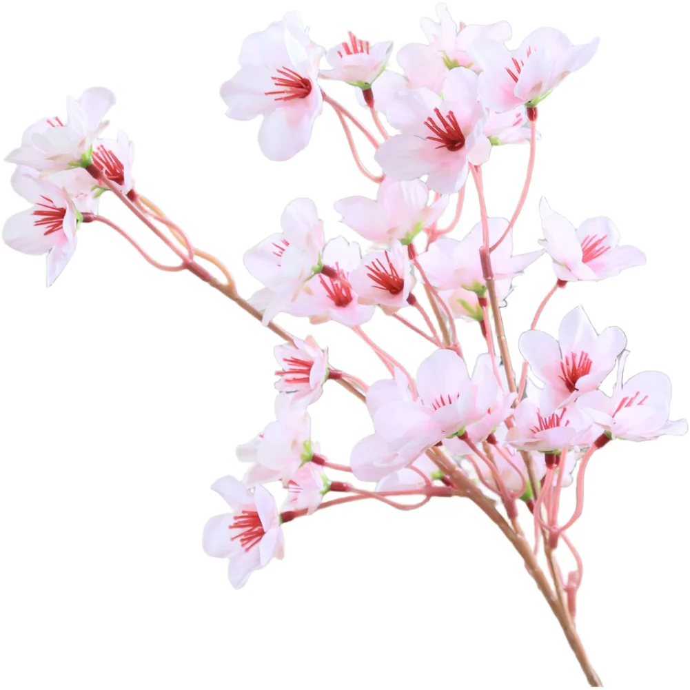 Silk Peach Blossom Artificial Flower Pink White 41cm for Wedding Chandelier Decor Home Dining Room Decor Photo Shoot Prop