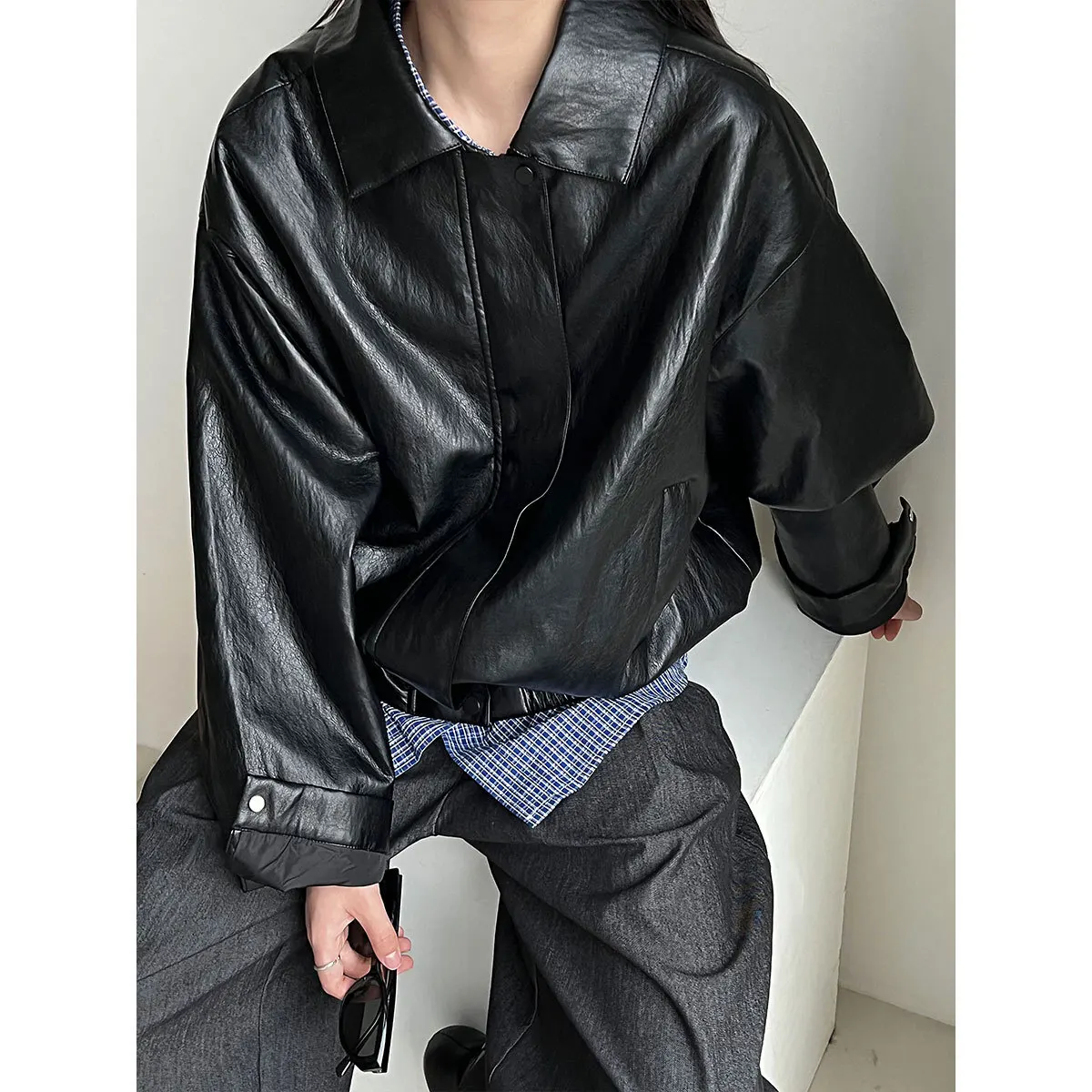 

Motorcycle Jacket For Women 25 Autumn PU Leather Coat