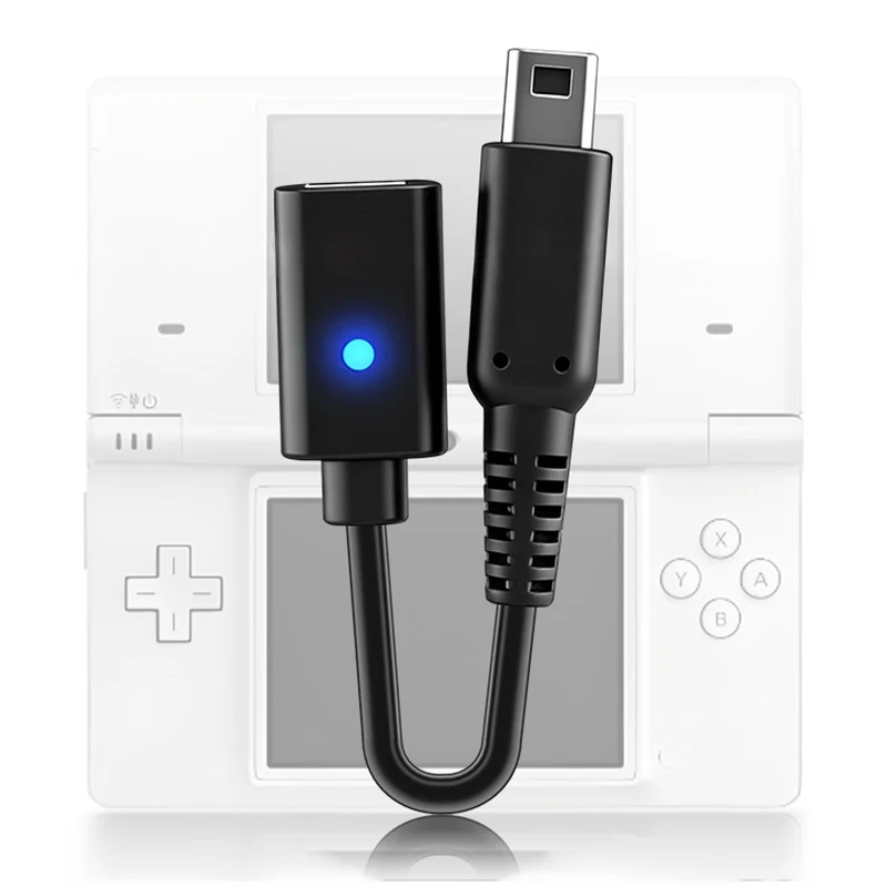 Short Portable 10cm Type C Charging Wire Power Supply Cord Fit Nintendo NDSi 3DS 3DSLL And 3DSXL Handheld Game Players