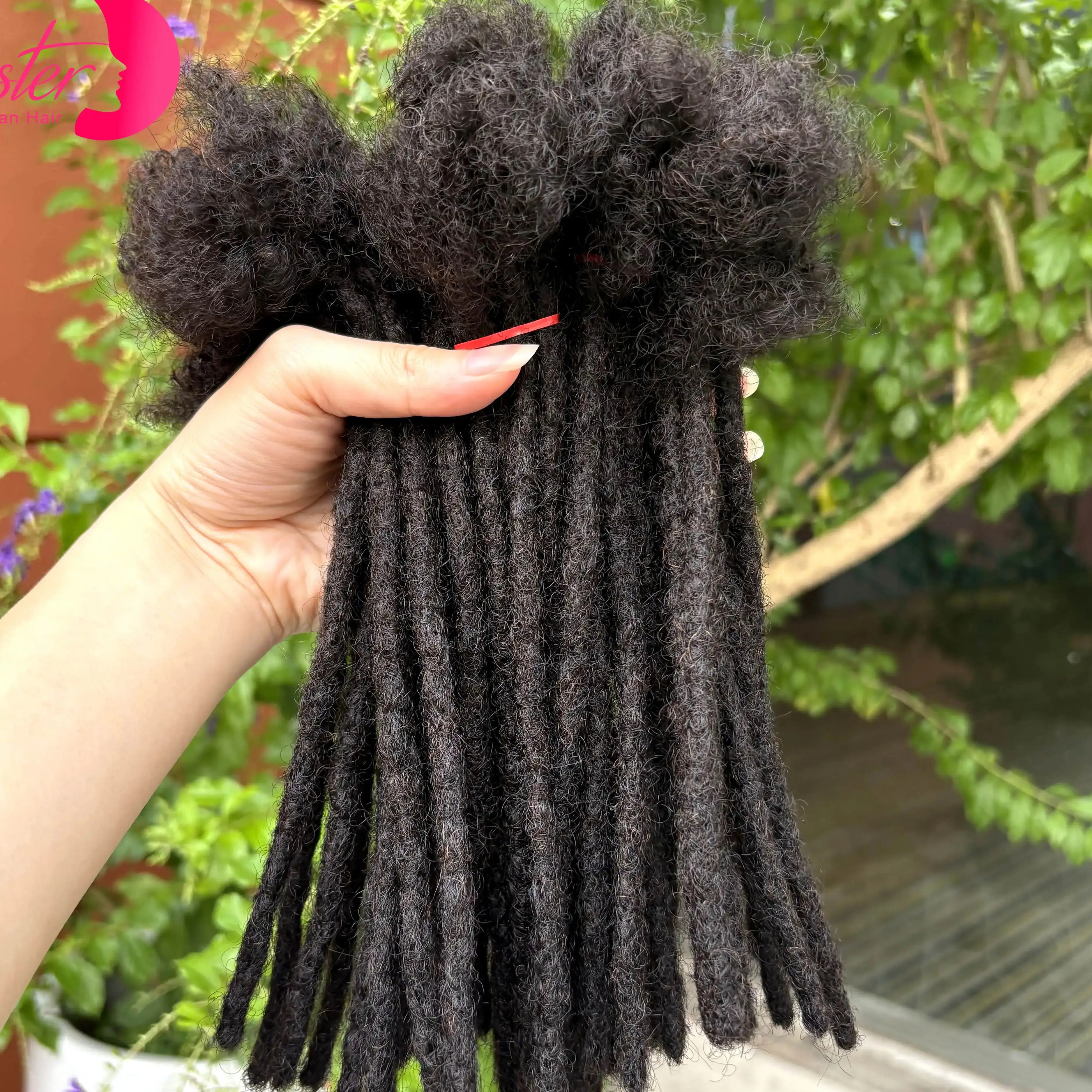 100% echt haar Inter Loc Extensions 0,6 cm breedte 4-8 inch 50 strengen handgemaakte reguliere Dreadlock Extensions voor mannen vrouwen kinderen