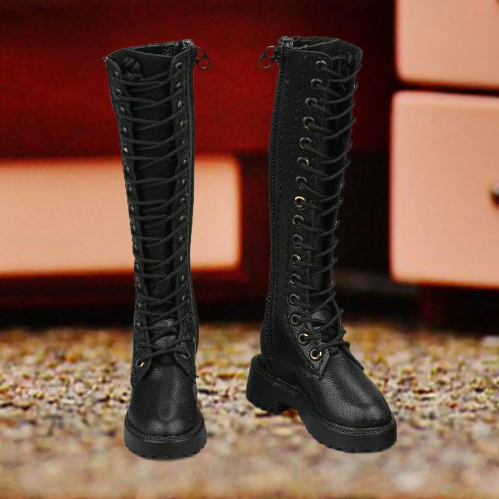 

1/6 Scale Female Figure Shoes Boots Black for 12in Doll Model Action Figures