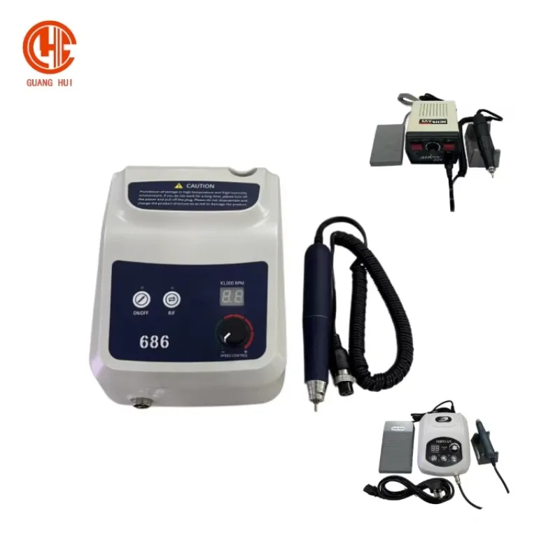 

【New】110V-220V 150W 686 Sander Blue Color Mini Drill Nail Machine for Polish Usage