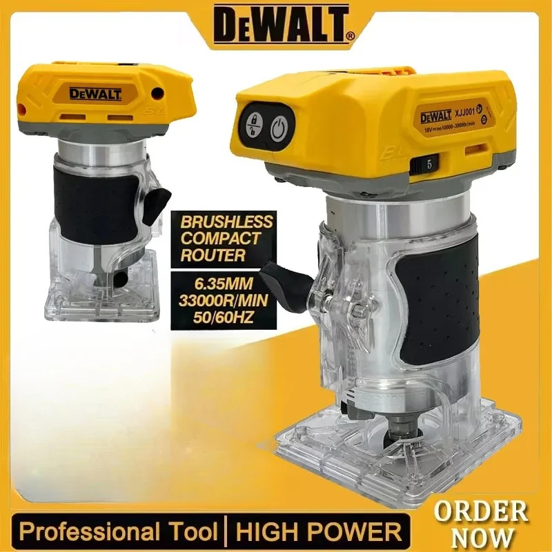 

Dewalt Brushless Electric Trimmer Woodworking Trimming 33000RPM Machine Wood Router Milling Engraving Slotting Machine