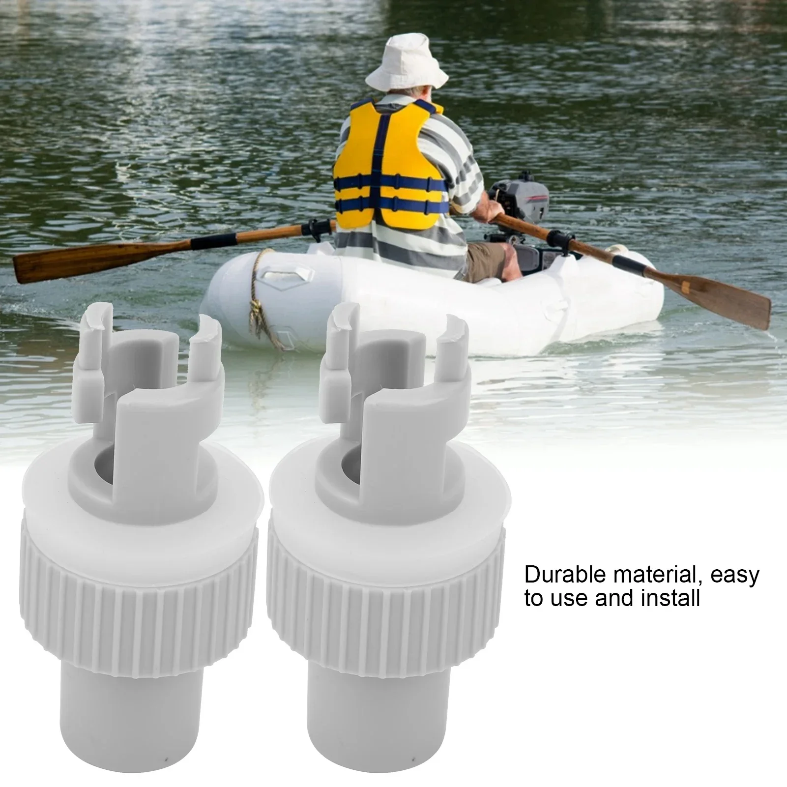 

2 шт. разъем воздушного клапана для каяка, надувной шланг, конвертер, аксессуары для гребных лодок