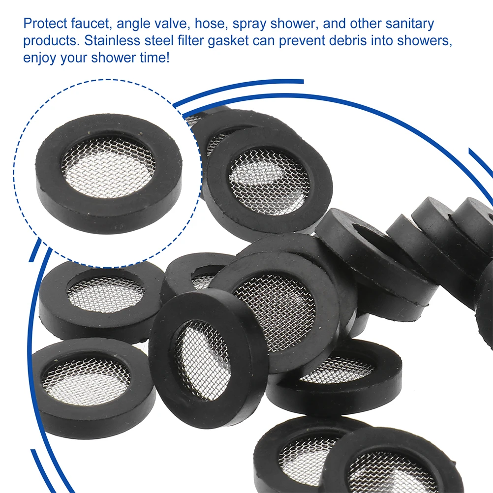 

Wire Mesh Gasket Hose Washer 1/2 Inch Garden Hose Connector Inlet Strainer Filter Pipe Cushion Ring Corrugated for Mechanical
