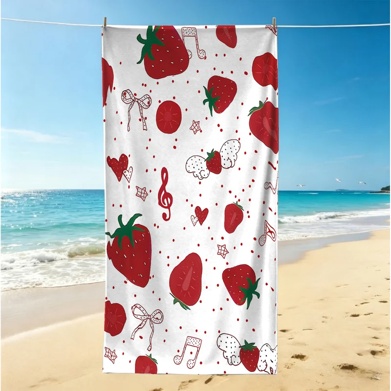 Microfiber Beach Towel,Ultra-Soft,Skin-Friendly,Portable,Durable,Sweet Pink Bows and Polka Dots,Lovely Beach Day Essentials