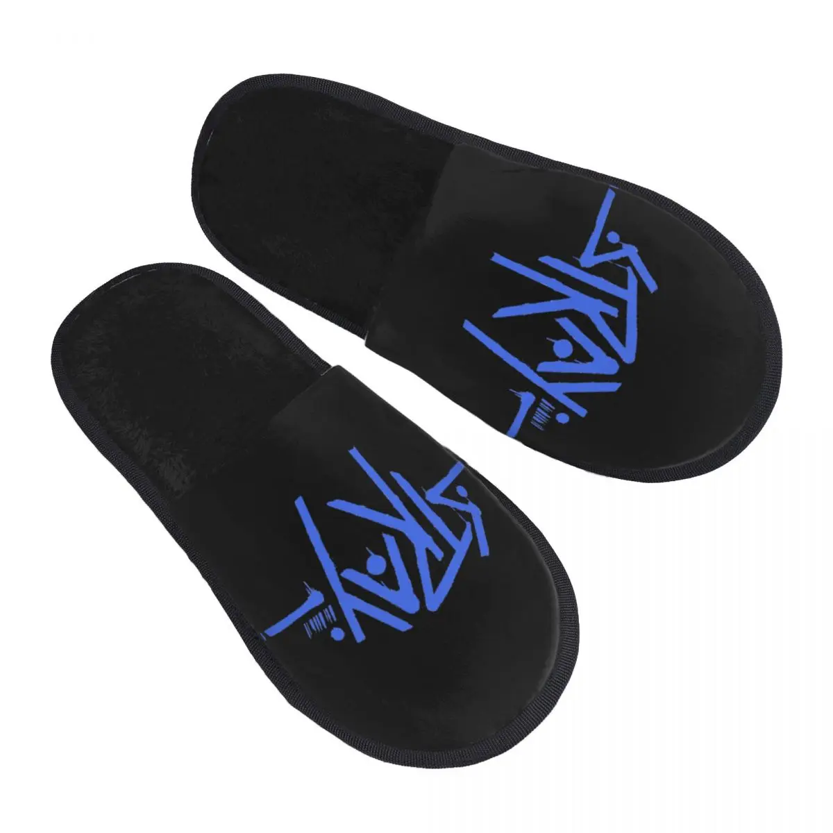 

Custom Blue Strays Play Game Soft Memory Foam House Slippers Women Comfy Warm Anti-skid Sole Slipper