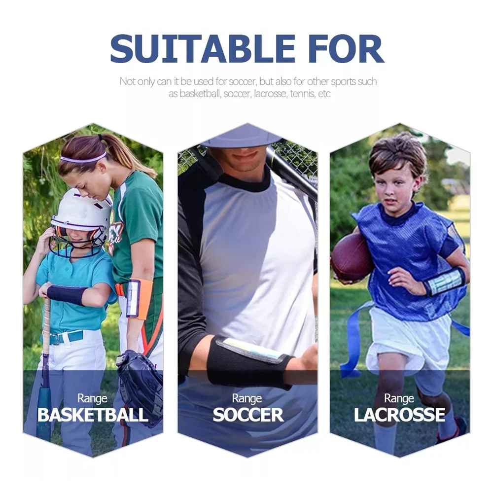 สายรัดข้อมือสำหรับเล่นฟุตบอลพร้อมหน้าต่างใส สมุดวางแผนการเล่นฟุตบอล บาสเก็ตบอล ซอฟต์บอลแบบมืออาชีพพร้อมสายรัดแขนที่มีความยืดหยุ่นดี