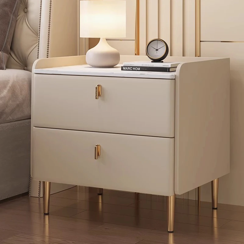 

Storage Minimalist Nightstands Drawers Solid Wood European Bedside Table Design Aesthetic Table De Chevet Furniture Living Room