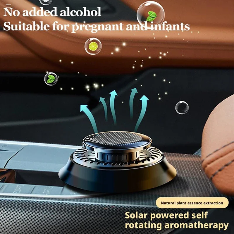 Solar Car Mounted Perfumer Car Perfume Accessories - Gulong Perfume, Ocean, Gardenia & Osmanthus 4Natural Fragrances - Fresh Air