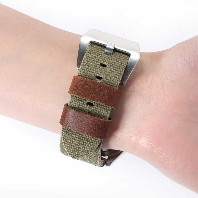20 مللي متر 22 مللي متر 24 مللي متر جودة عالية النايلون + الجلود الرياضة حزام ساعة اليد ل قماش ناعم العالمي سوار ساعة اكسسوارات مع أداة