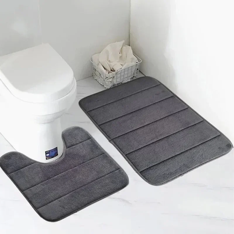 10 Colors Home Bath Mat Super Absorbent Bathroom Carpets Rugs Soft Memory Foam Floor Bedroom Toilet Floor Shower Rug Decor