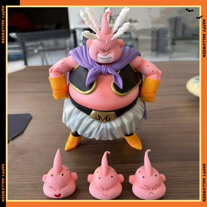 20cm Dragon Ball Anime Figure Super Demon Man Majin Buu With Three Headed Pvc Action Figurine Model Statue Dolls Collection Toys