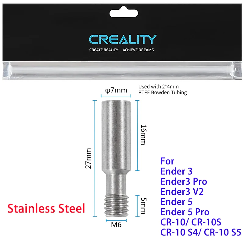 Creality Offizielles Ender3 Halsrohr aus Titanlegierung, Bimetall-Heatbreak, für Ender3 S1/3 V2/3 Pro/Ender 5/CR-6 SE/CR-5 PRO/CR10 – Detail 7