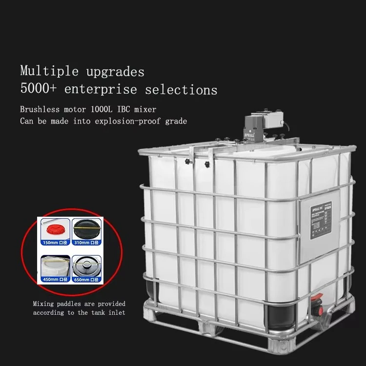Easy to operate 260 gallon hand sanitizer mixer 1000L 1 ton IBC bucket electric lift liquid mixer mixer