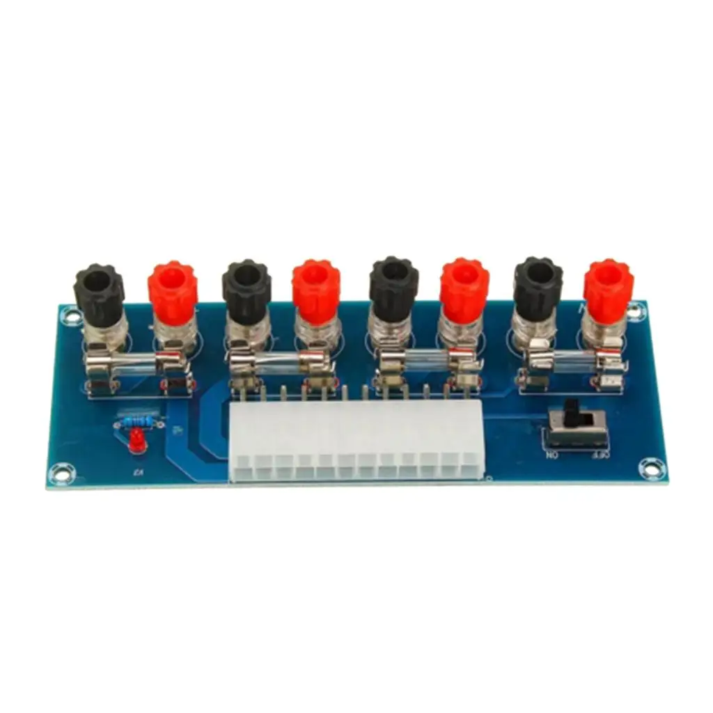 ATX Computer Power Supply Breakout Board 20 Pin Compatible Benchtop Module for DIY Electronic Labs