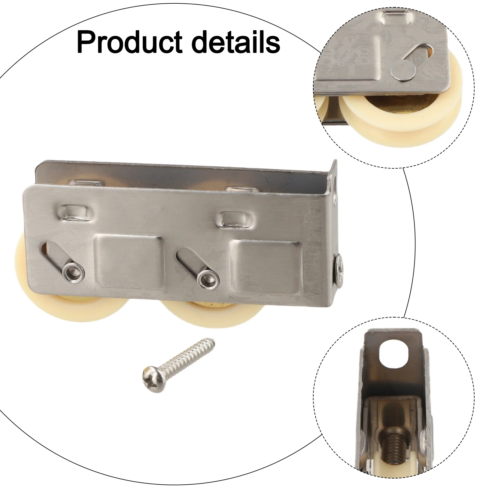 828 Type Roller Pulley Stainless Steel Body Ball Bearings Nylon or Copper Wheel Options for Sliding Doors and 28mm OD