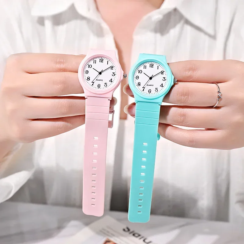 Reloj De cuarzo Simple a la moda para Mujer, relojes De pulsera para estudiantes, Reloj con correa De silicona, Reloj elegante para Mujer al por