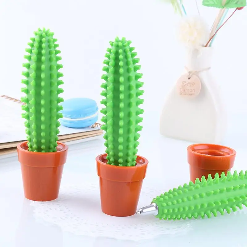 

1Pc Creative Cactus Shape Ballpoint Pen Student Teacher Writing Pen Mini Bonsai Ball Point Pen Stationery Supplies