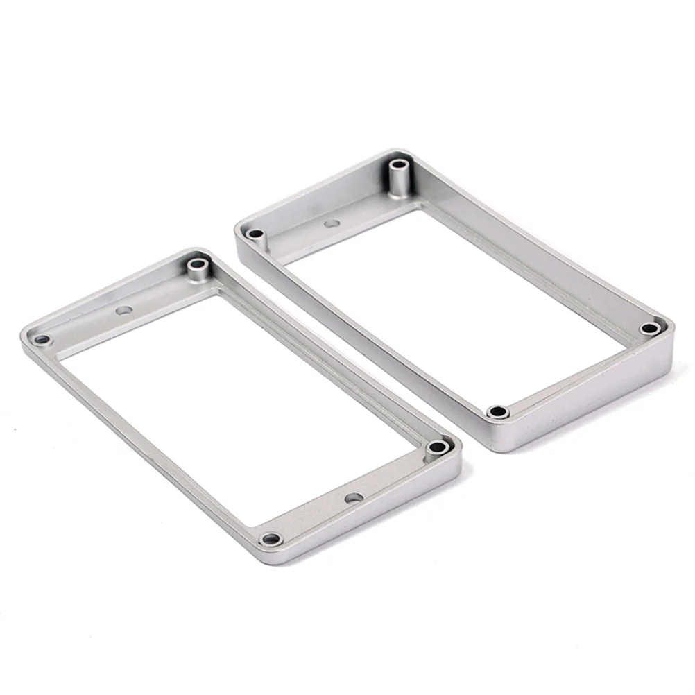 

8pcs Pair Of Silver Metal Humbucker Pickup Frames Mounting Rings For Electric Guitar Neck Bridge Compatible Plate Ring Curved