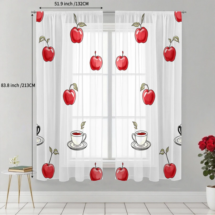 2PCS Cortina Transparente com - Home Office Minimalist avaliação e preço