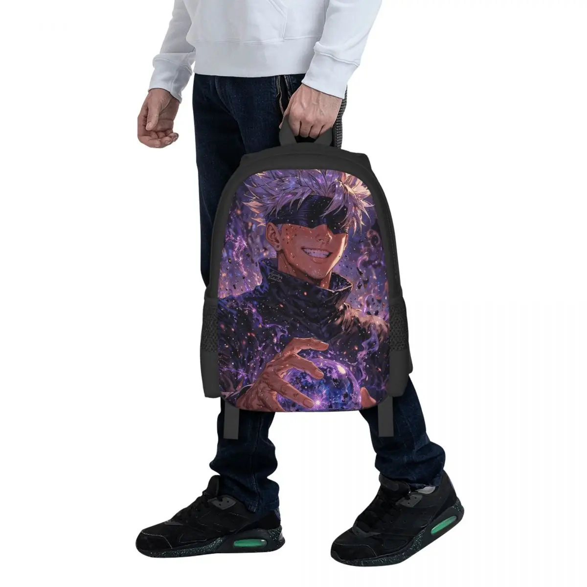 Jujutsu Kaisen Satoru Gojo Student Backpack School Bag Hiking Travel Daypack for Men Women Fashion Bookbag Shoulder Bags