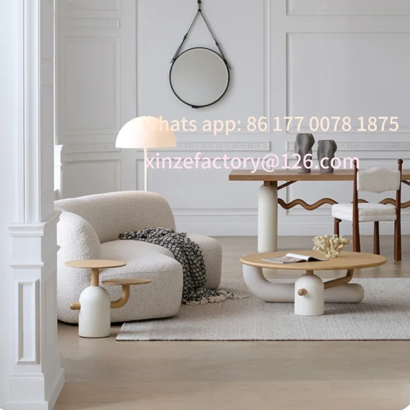 

Customizable Chinese Aesthetic Coffee Table Centerpiece Cute White Design Side Table Modern Unique Korean Couchtisch Postmodern