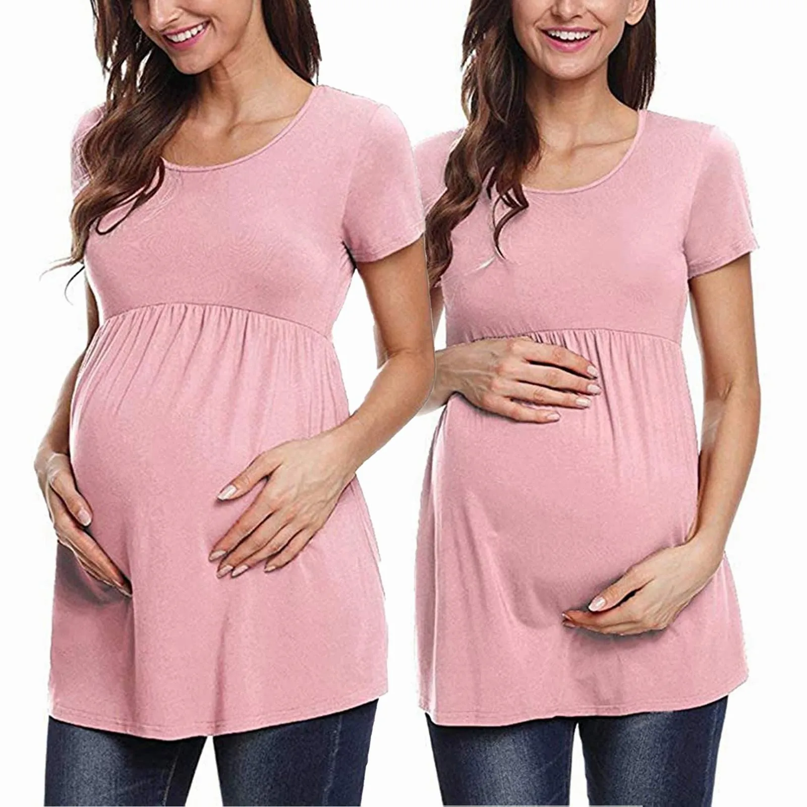 

Woman Winter Coats Women'S Care Tops Maternity Shirts Maternity Care Tops Short Sleeve Wedding Guest Dress Midi Length
