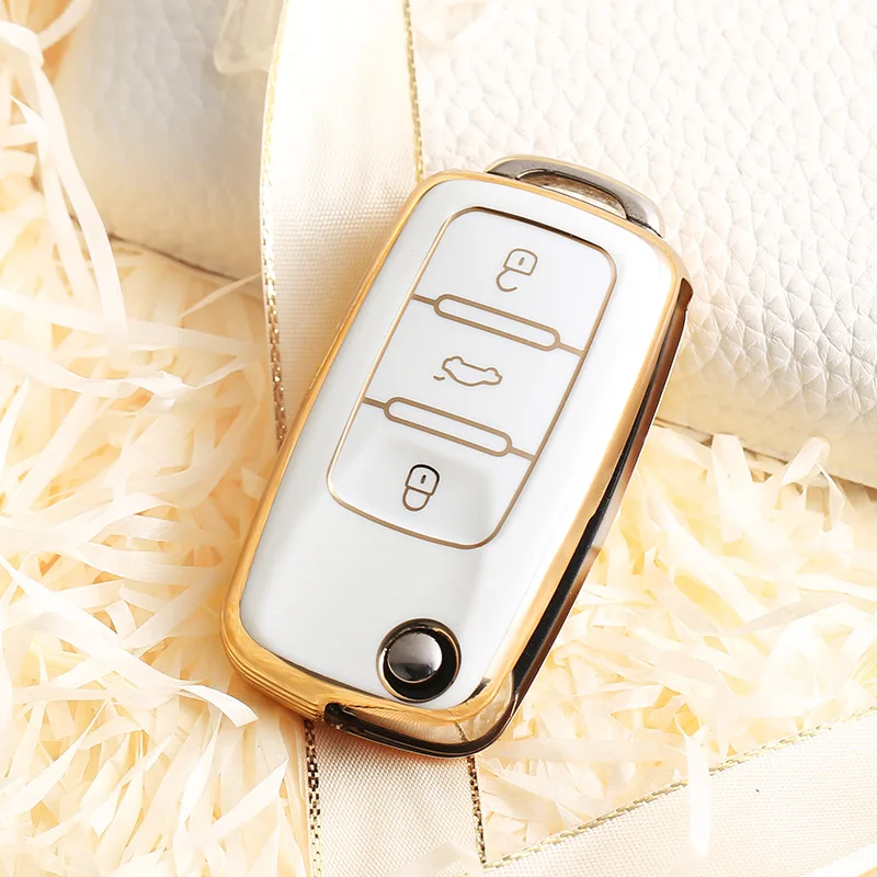 TPU Car Key Case Cover for VW Volkswagen Polo Tiguan Passat B5 B6 B7 Golf 4 5 6 MK6 Jetta Lavida Skoda Octavia Seat Leon Altea