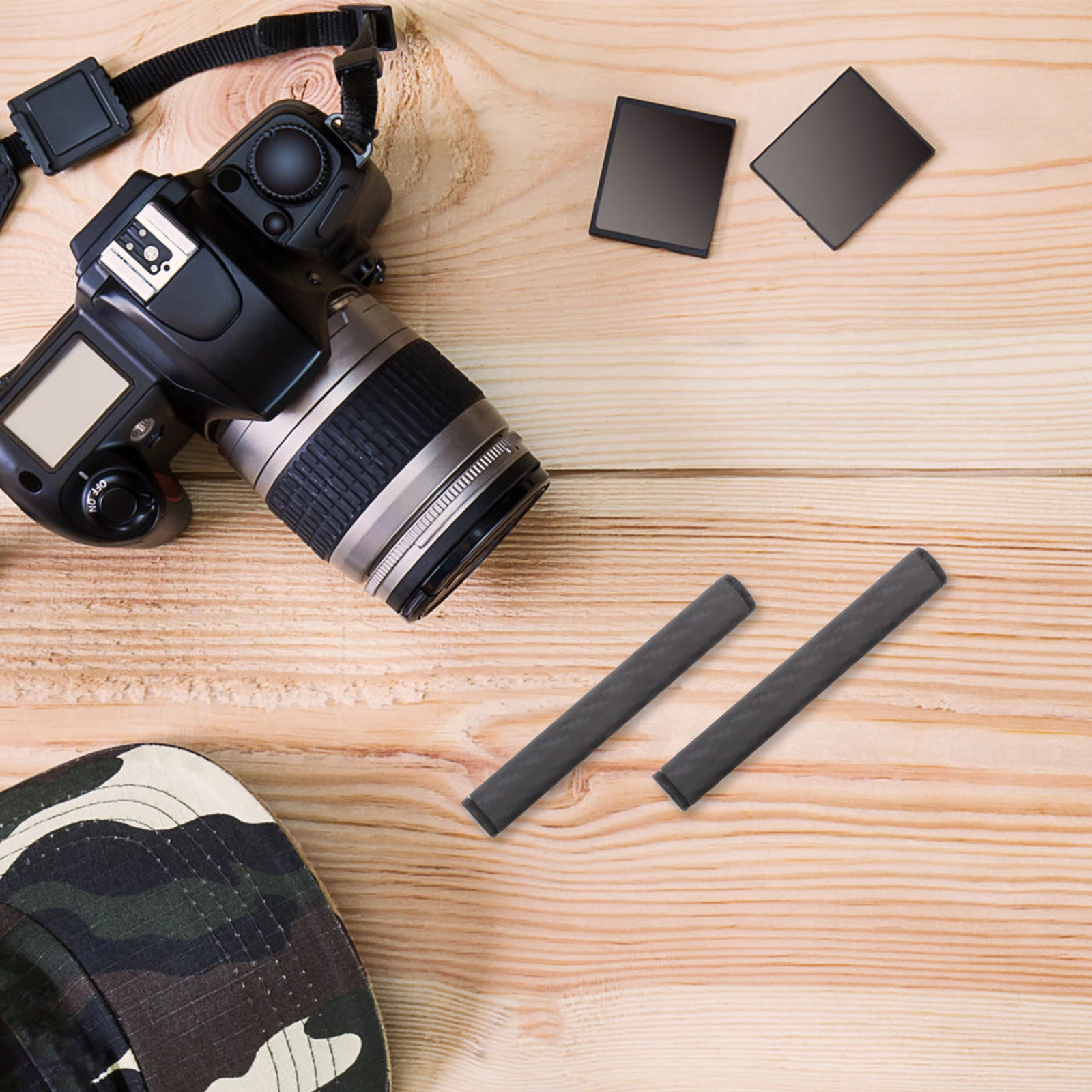 15mm Carbon Fiber Rod for DSLR Rig Mount Black Shoulder Support Weather Resistant Anti Skid 15mm Rail Rod Durable Smooth Surface